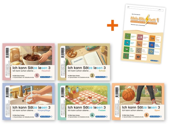 Ich kann Sätze lesen Teil 3 in Sprechsilben (5er-Set)