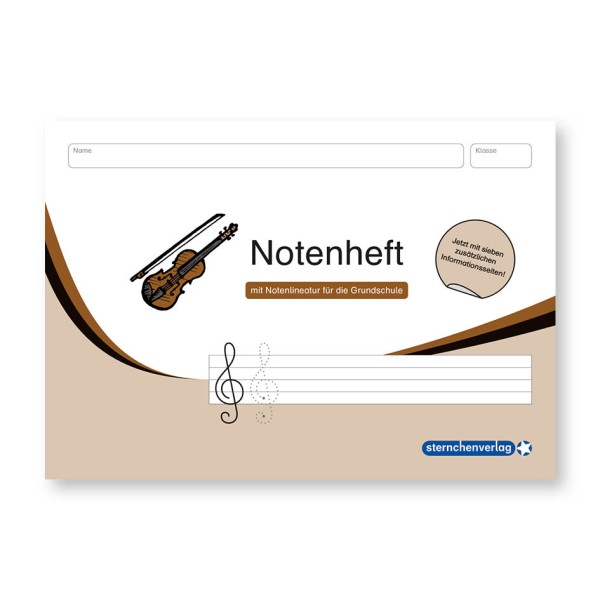 Notenheft - Mit Notenlineatur für die Grundschule