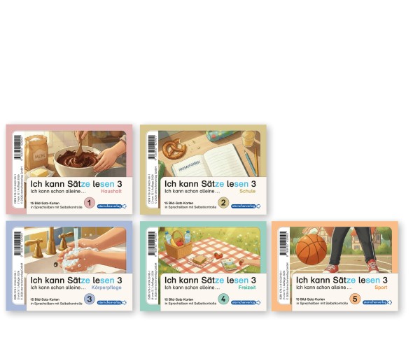 Ich kann Sätze lesen Teil 3 in Sprechsilben (5er-Set)