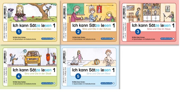 Ich kann Sätze lesen Teil 1 in Sprechsilben (5er-Set)