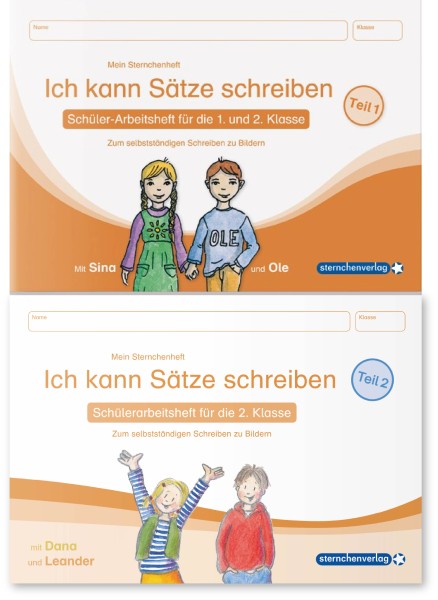 Ich kann Sätze schreiben Teil 1 und Teil 2 im Set - 2 Hefte