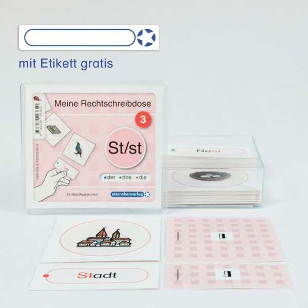 Meine Rechtschreibdose 3 - St/st-Wörter - Jetzt neu mit Etikett zum Beschriften