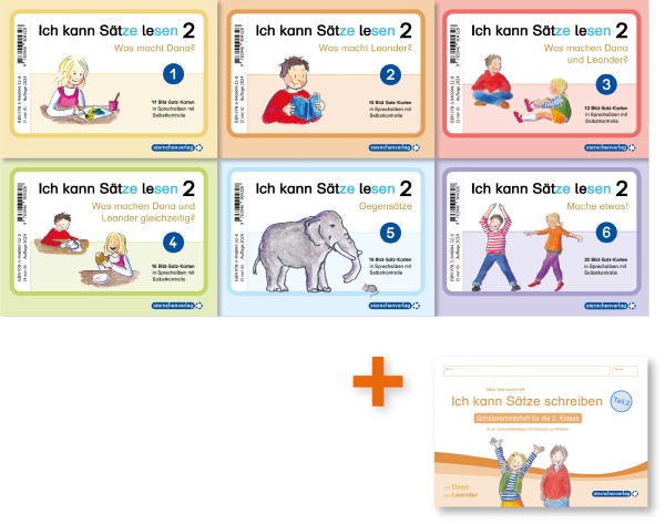 Ich kann Sätze lesen Teil 2 in Sprechsilben (6er-Set)