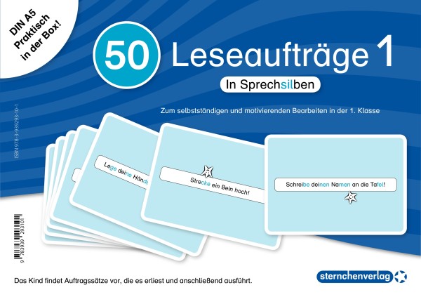 50 Leseaufträge 1 in der Box für die 1. Klasse