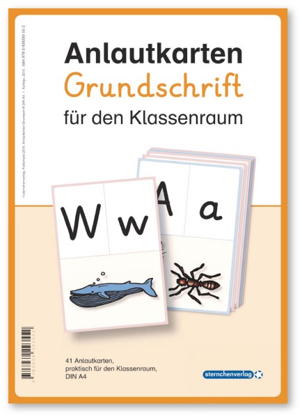 Anlautkarten für den Klassenraum in Grundschrift