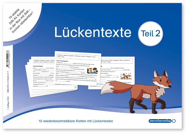 Lückentexte Teil 2 für die 2. und 3. Klasse - Jetzt neu mit Etikett zum Beschriften