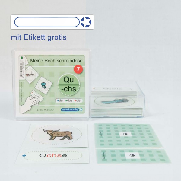 Meine Rechtschreibdose 7 - Qu/-chs-Wörter - Jetzt neu mit Etikett zum Beschriften
