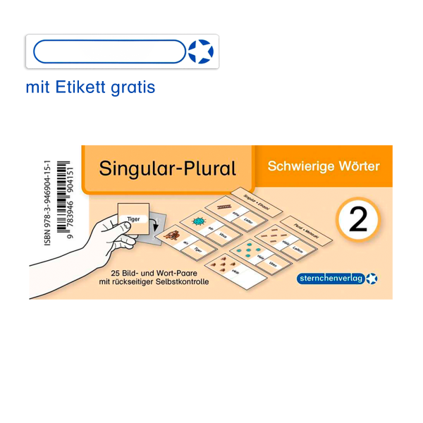 Meine Grammatikdose 2 – Singular-Plural – Schwierige Wörter - Jetzt neu mit Etikett zum Beschriften