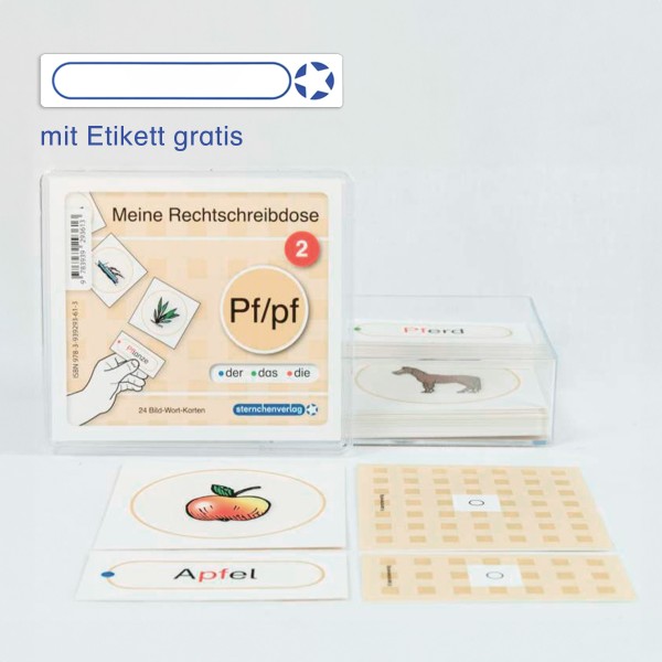 Meine Rechtschreibdose 2 - Pf/pf-Wörter - Jetzt neu mit Etikett zum Beschriften