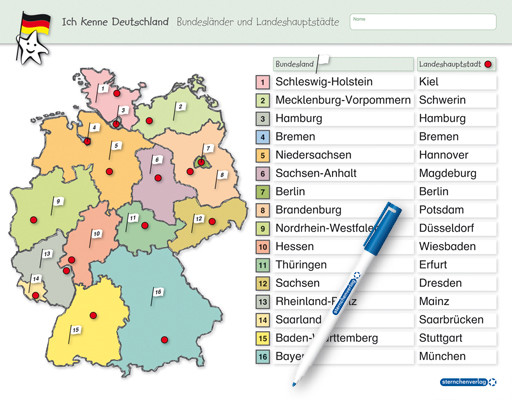 Ich kenne Deutschland – Bundesländer und Landeshauptstädte