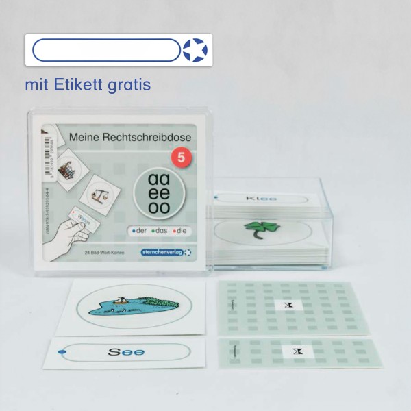 Meine Rechtschreibdose 5 - aa/ee/oo-Wörter - Jetzt neu mit Etikett zum Beschriften