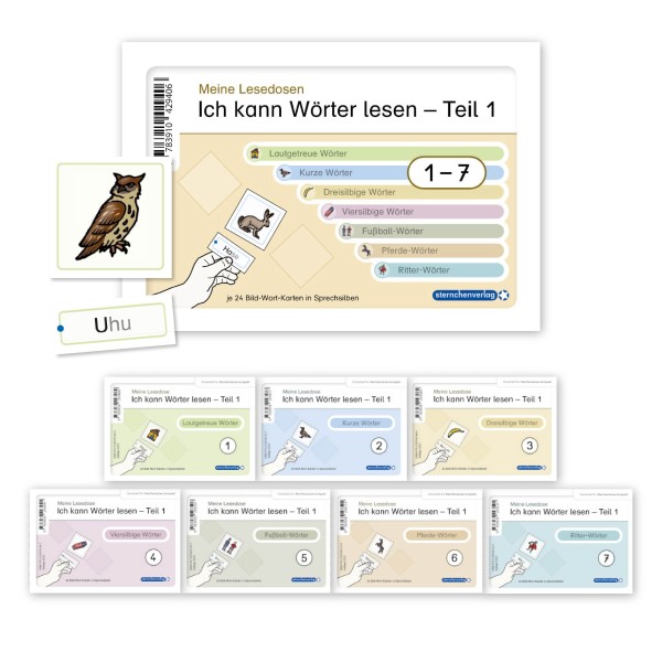 Ich kann Wörter lesen Teil 1 - Meine Lesedosen 1-7 im Set