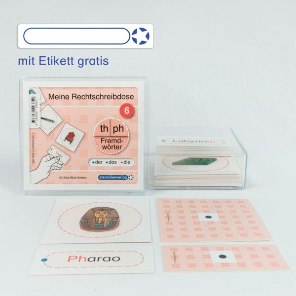 Meine Rechtschreibdose 6 - th/ph- und Fremdwörter - Jetzt neu mit Etikett zum Beschriften