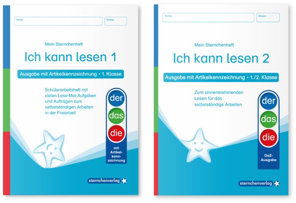 Ich kann lesen 1 und 2 im Set - Ausgabe mit Artikelkennzeichnung (DaZ) - 2 Hefte